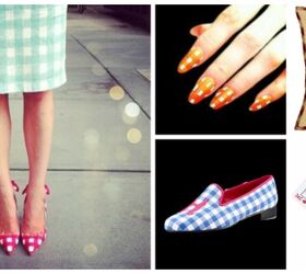 getting gingham check and plaid glamor, home decor, Gingham and check make it into the wardrobe and look great love those nails