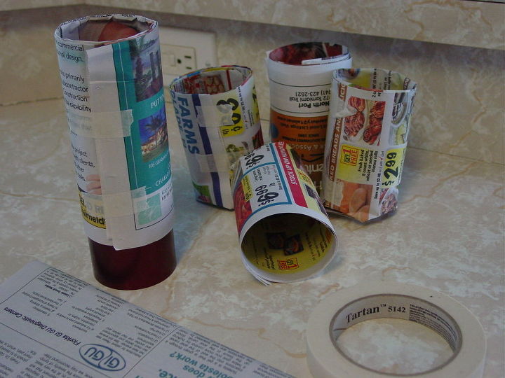 create newspaper pots, crafts, repurposing upcycling