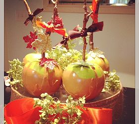 diy faux caramel apples, crafts, seasonal holiday decor
