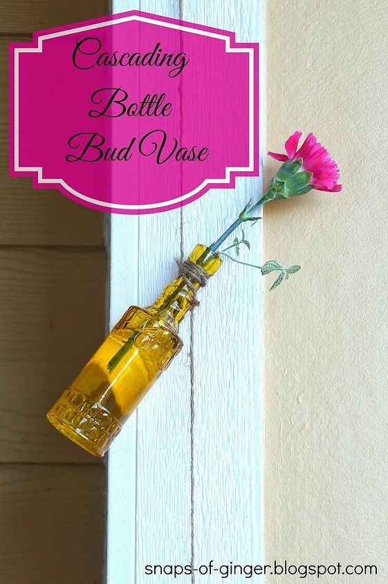 cascading bottle vases, crafts, home decor, repurposing upcycling