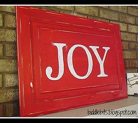 How to upcycle a cabinet door into rustic holiday decor!
