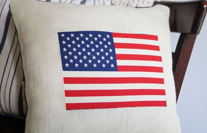 almohada bandera americana