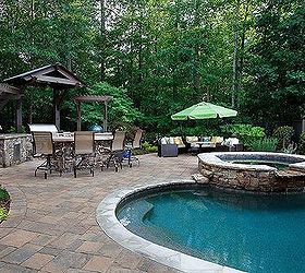 two award winning outdoor projects, decks, outdoor living, patio, perennial, pool designs