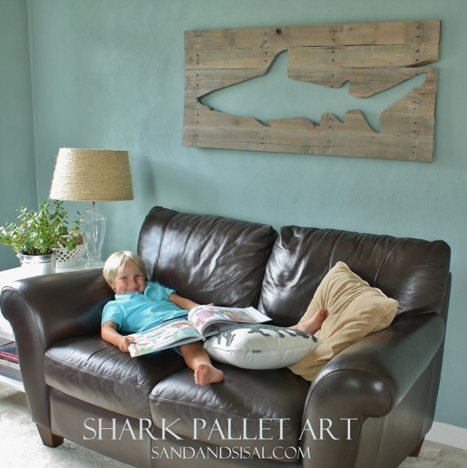 diy pallet art, home decor, pallet, Shark Pallet Art Repurposing pallet or reclaimed wood to create beautiful artwork and home decor