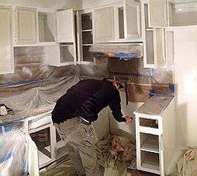 kitchen cabinets refinished with hvlp sprayer, kitchen cabinets, kitchen design, painting, During