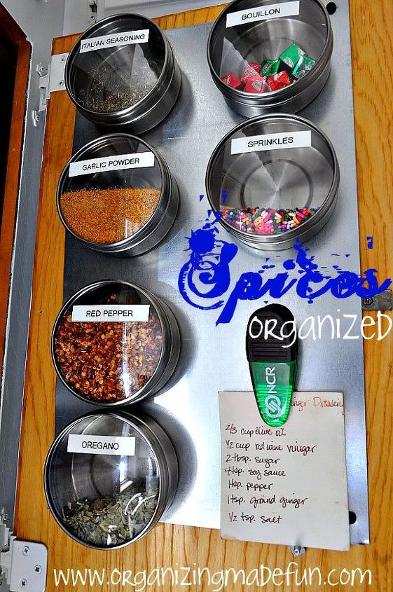 11 ways to organize on the back of a door, closet, organizing, Spices organized