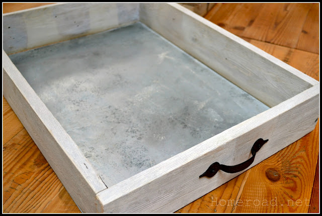 diy galvanized steel tray, painted furniture, repurposing upcycling
