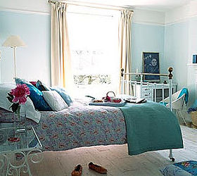 blue and white rooms a classic with new twists, home decor, Adding teal and some pink to this blue and white room changes it completely