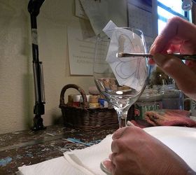 how to paint a wine glass, crafts, painting, As you dab a little paint within the lines of the butterfly wings keep going don t go back over where you 1st applied paint If you missed a spot let it dry first