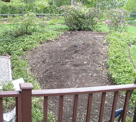 pondless waterfall backyard makeover nh, kitchen design, patio, ponds water features, Before the Pondless Waterfall Backyard makeover NH