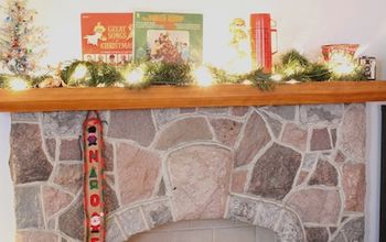 Thrift Store Christmas Mantle