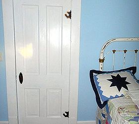 small room makeover on a small budget, bedroom ideas, home decor, The door and the hinges are original