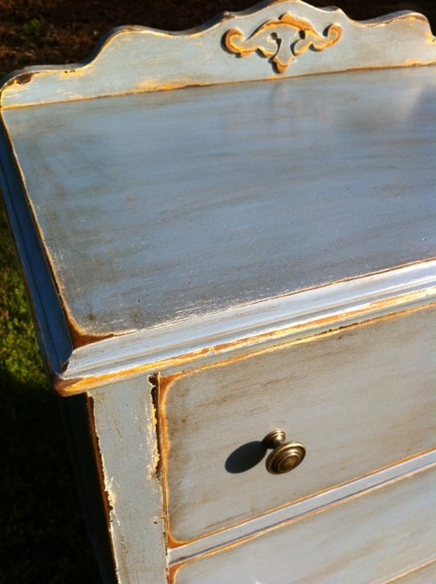 repainted antique dresser, painted furniture, Aged and distressed just my style