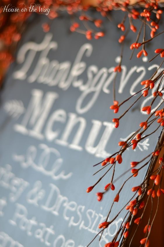 how to turn a pane of glass into a chalkboard, chalkboard paint, crafts, repurposing upcycling, seasonal holiday decor, thanksgiving decorations, I used Fall garland to trim the edges