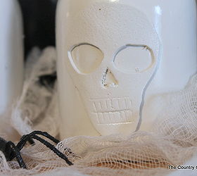skull vase pottery barn knock off, crafts, halloween decorations, seasonal holiday decor, These are easy to make in 15 minutes or less