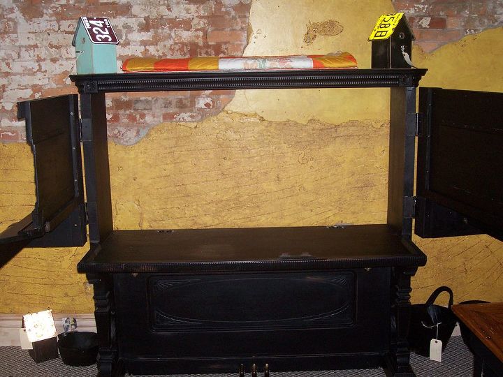 piano entertainment center, painted furniture