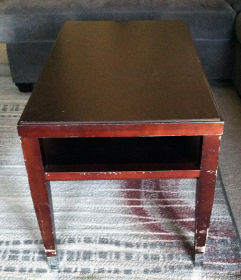 diy stenciled border coffee table, painted furniture