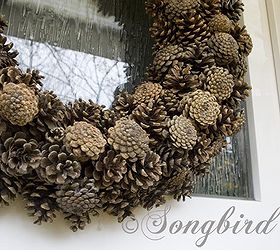make a pine cone wreath for fall, crafts, wreaths, Go collect pine cones and make this wreath practically for free