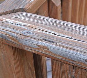 rust oleum deck restore d our deck, decks, diy, how to, You can see how old splintered and beat up the old deck looked