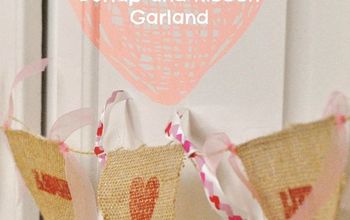 Burlap and Ribbon Valentine's Day Garland