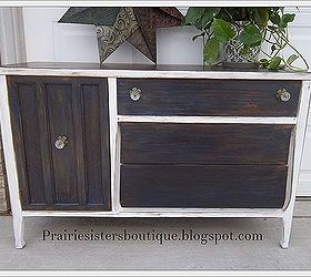repurposed buffet, painted furniture, After