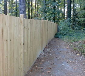 fenced in a 5 acre yard, Outside of fence Lee installed a nicer privacy fence that included decorative posts
