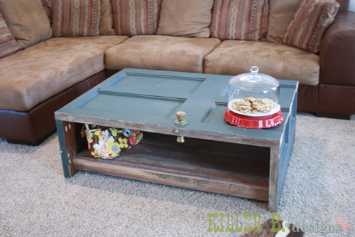 reclaimed door coffee table