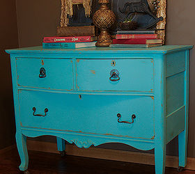 turquoise antique dresser, painted furniture