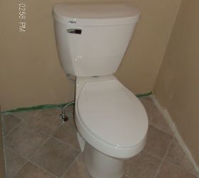 bath remodel 06 08 2012, bathroom ideas, home decor, home maintenance repairs, New toilet