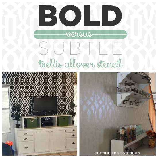 bold vs subtle trellis allover stencil, paint colors, painting, wall decor