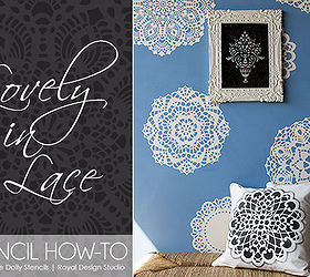 how to stencil a lace doily wall, chalk paint, painted furniture, How to Stencil a Lace Doily Wall with our NEW Large Lace Doily Set