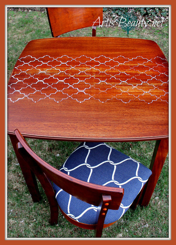 nautical table and chairs makeover and anniversary, outdoor furniture, painted furniture