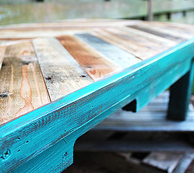 pallet wood coffee table, diy, pallet, woodworking projects, Painted with Annie Sloan Chalk Paint color Florence