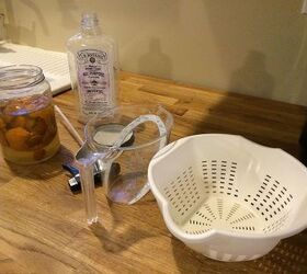diy citrusy eucalyptus multi purpose cleaner, cleaning tips, Strain the liquid out of the jar and into a measuring cup you can pour from