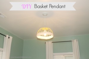 thrifted basket becomes diy pendent lighting, crafts, lighting, repurposing upcycling