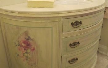 French Country Painted Powder Room Remodel