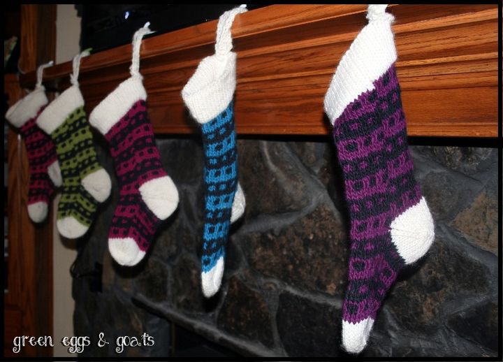 meias de natal tricotadas mo