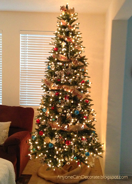 diy burlap christmas tree garland, christmas decorations, crafts, seasonal holiday decor