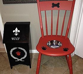 revised post doogie bin chair, painted furniture, repurposing upcycling