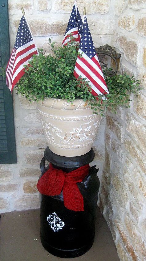 a patriotic porch, curb appeal, patriotic decor ideas, porches, seasonal holiday decor, wreaths, Add touches