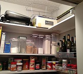 i finished my perfect pantry, cleaning tips, closet, Cooking tools such as electric skillets could not fit in the kitchen before and had to be store in the garage