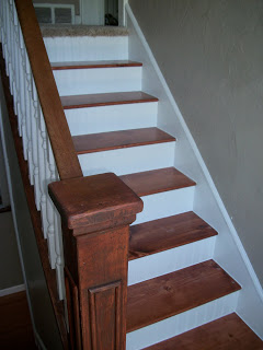 cambio de imagen de la escalera nuevos peldaos y contrahuellas, La escalera terminada Oh mucho mejor