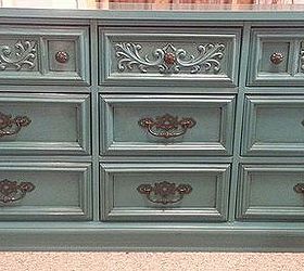 turquoise dresser, painted furniture, repurposing upcycling, love this piece