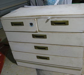 revamped chest of drawers from roadside freebie, painted furniture, Before grubby and with felt pen drawings all over it