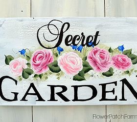 how i got started painting, crafts, outdoor living, seasonal holiday decor, Secret Garden Sign
