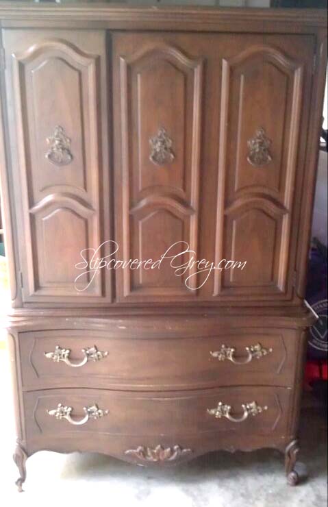 dixie wardrobe given a french inspired makeover, painted furniture, Before