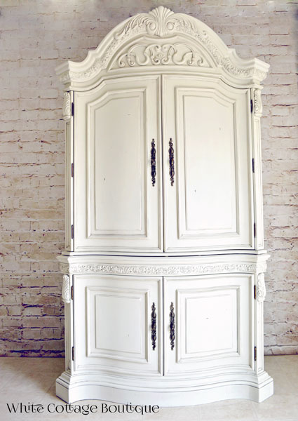 meet antoinette gray antiqued armoire, painted furniture