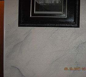 they said i couldn t paint the walls in my rental well okay, painting, My first attempt at faux marble on Styro board