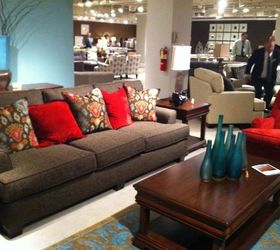 here are a few fresh looks coming home from the high point furniture market, home decor, painted furniture, 96 Broyhill Sofa