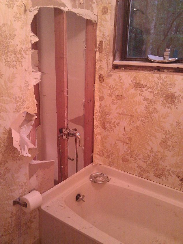 complete bath re do flipped the layout punched out a wall modern amp, bathroom, remodeling, in progress